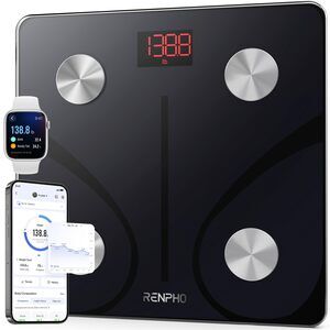 Smart Scale for Body Weight, BMI & Body Fat, 13 Metrics, Elis 1 Black